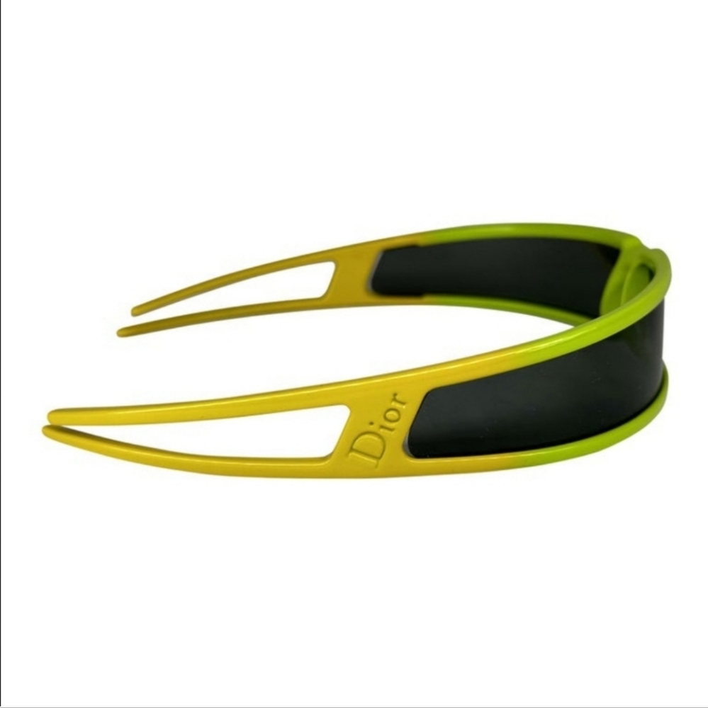 2003 Christian Dior by John Galliano Green Yellow Wrap Bandage Sunglas